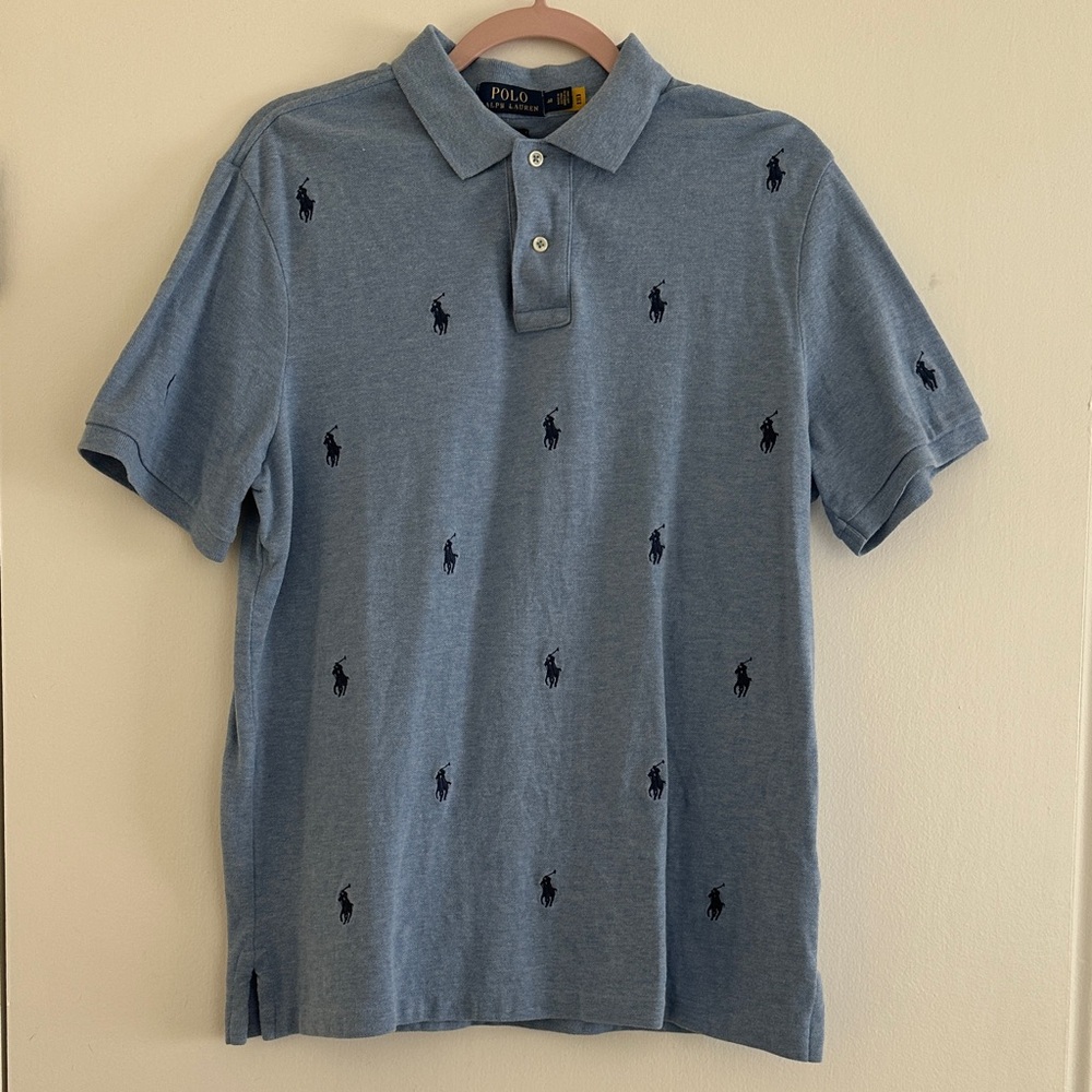 Polo by Ralph Lauren Embroidered Blue Polo Shirt
